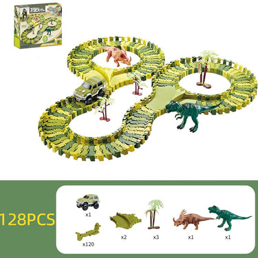 Toystar | Pista de Carreras Flexible - Set de Juguetes de Riel Flexible Pista de Carreras
